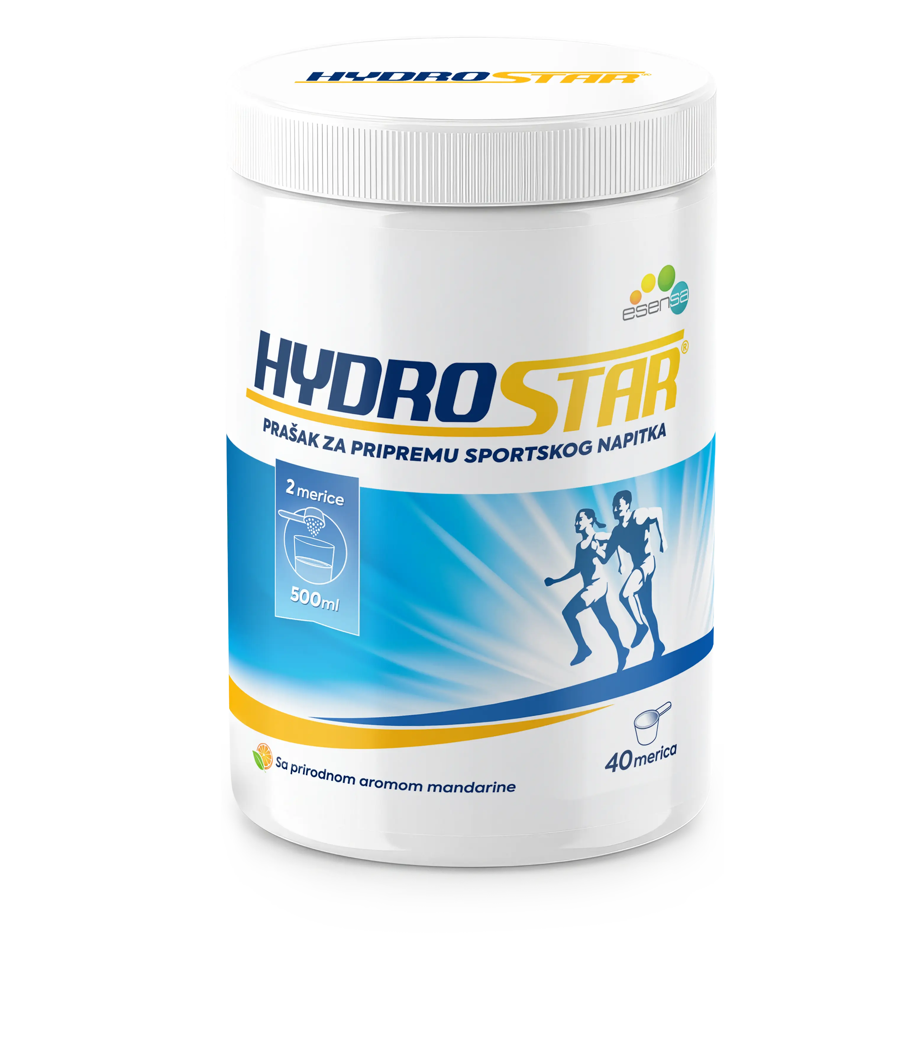 Hydrostar prašak za pripremu sportskog napitka - pakovanje od 730 g sa 40 merica, aroma mandarine